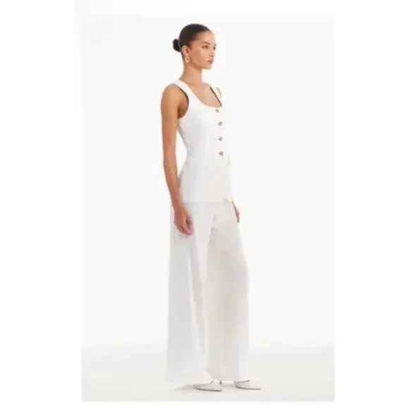 NWT NEW Amanda Uprichard Kya Jumpsuit Womens Small White - Picture 2 of 7